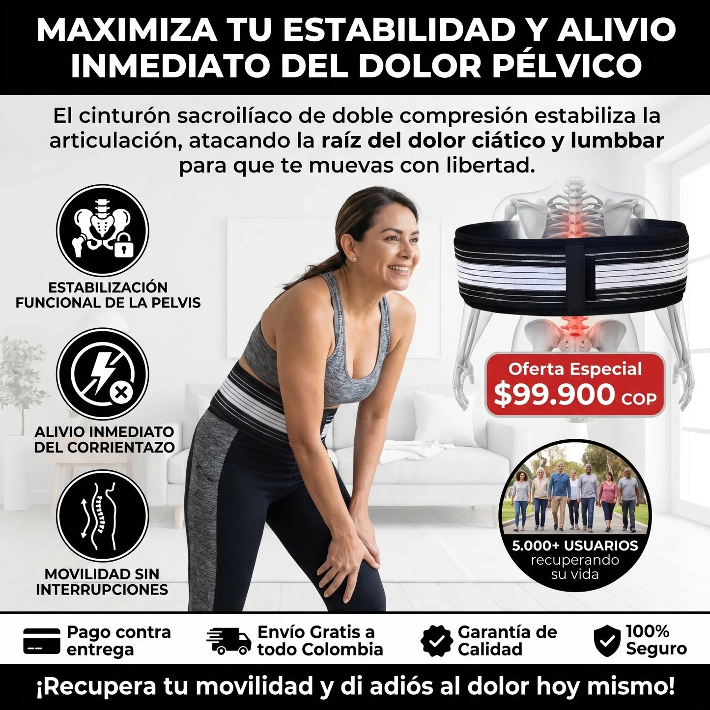 Cinturon Ciatica Lumbar Espalda